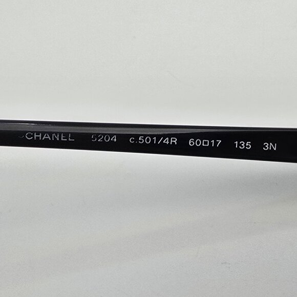Chanel 5204 c.501/4R Black Frame Grey Gradient Lens Oversized Sunglasses Italy - Picture 7 of 12